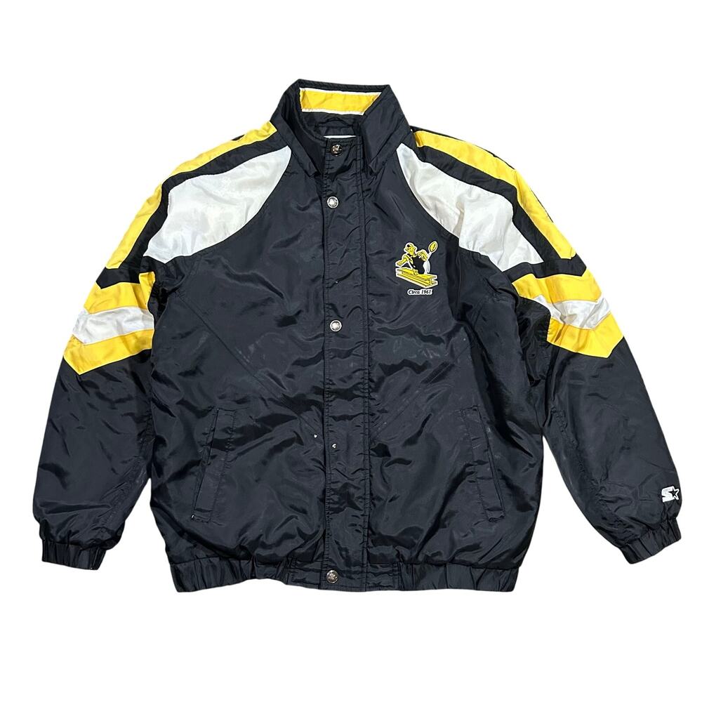 Vintage Pittsburg Steelers Starter Jacket Mens Large Retro Logo Full Zip Flawed